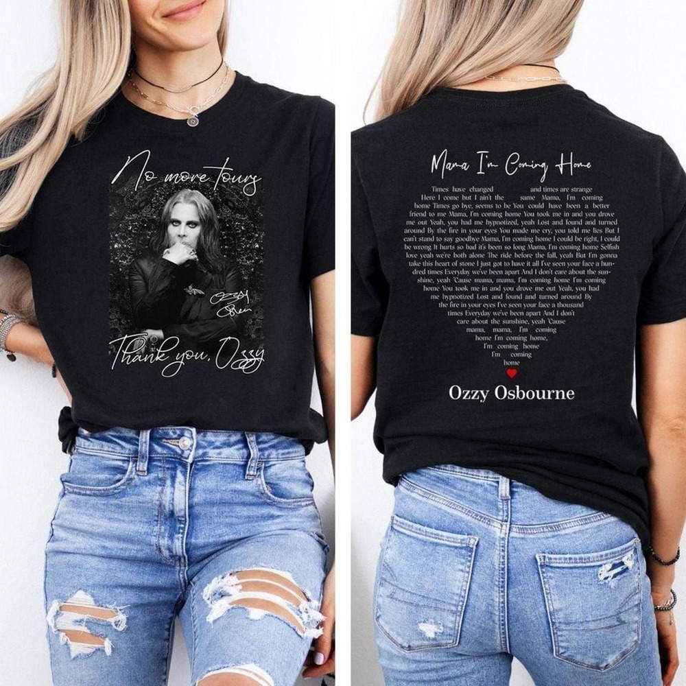 Ozzy Osbourne Shirt, No More Tour Shirt 2 Sided